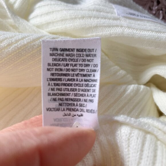 Ardene Ivory Dolman Sleeve Knit Sweater | Size Large - Picture 12 of 14